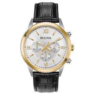 Bulova Men's Chronograph Multi Dial Gold Roman Numerals Watch